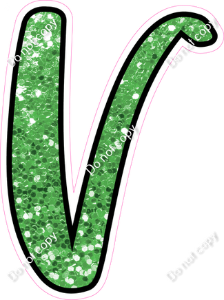 CUL 23.5" Individuals - Lime Green Sparkle V