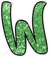 CUL 23.5" Individuals - Lime Green Sparkle W