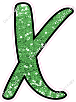 CUL 23.5" Individuals - Lime Green Sparkle X