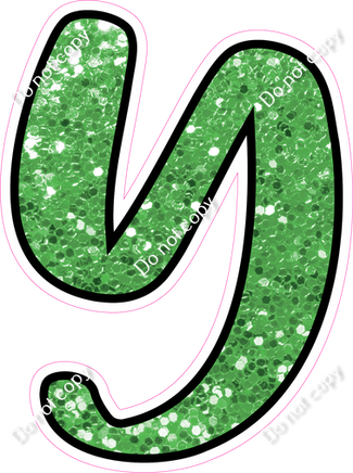 CUL 23.5" Individuals - Lime Green Sparkle Y