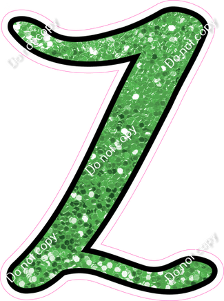 CUL 23.5" Individuals - Lime Green Sparkle Z