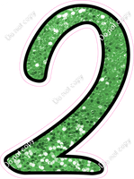 CUL 23.5" Individuals - Lime Green Sparkle 2