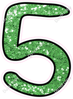 CUL 23.5" Individuals - Lime Green Sparkle 5