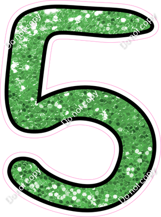 CUL 23.5" Individuals - Lime Green Sparkle 5