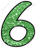 CUL 23.5" Individuals - Lime Green Sparkle 6