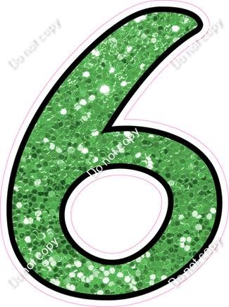 CUL 23.5" Individuals - Lime Green Sparkle 6