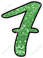 CUL 23.5" Individuals - Lime Green Sparkle 7