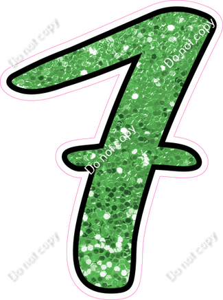 CUL 23.5" Individuals - Lime Green Sparkle 7