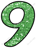 CUL 23.5" Individuals - Lime Green Sparkle 9