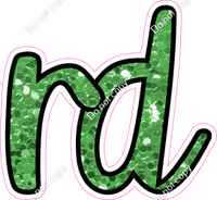 CUL 23.5" Individuals - Lime Green Sparkle RD