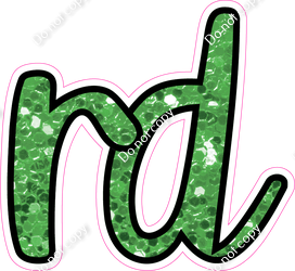 CUL 23.5" Individuals - Lime Green Sparkle RD