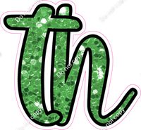 CUL 23.5" Individuals - Lime Green Sparkle TH