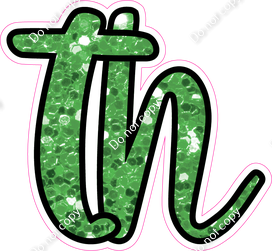 CUL 23.5" Individuals - Lime Green Sparkle TH