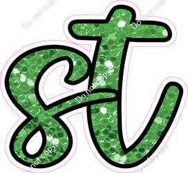 CUL 23.5" Individuals - Lime Green Sparkle ST