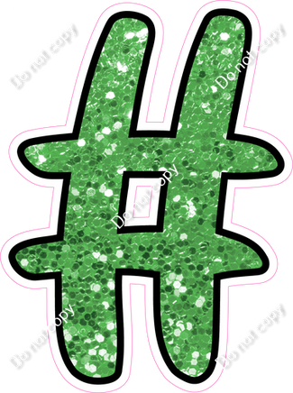 CUL 23.5" Individuals - Lime Green Sparkle #