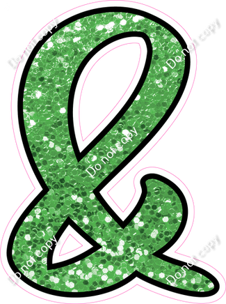 CUL 23.5" Individuals - Lime Green Sparkle &