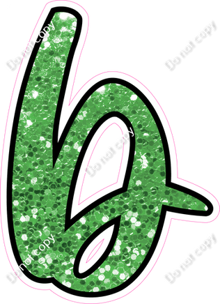 CUL 23.5" Individuals - Lime Green Sparkle b