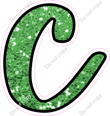 CUL 23.5" Individuals - Lime Green Sparkle c