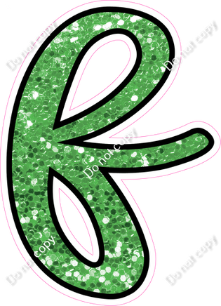 CUL 23.5" Individuals - Lime Green Sparkle f