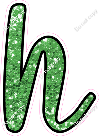 CUL 23.5" Individuals - Lime Green Sparkle h