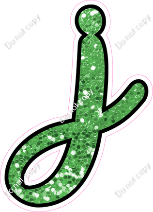 CUL 23.5" Individuals - Lime Green Sparkle j