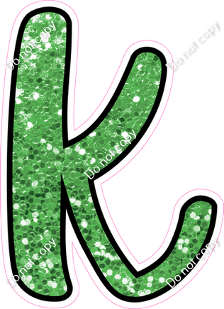 CUL 23.5" Individuals - Lime Green Sparkle k