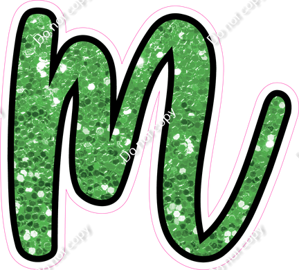 CUL 23.5" Individuals - Lime Green Sparkle m