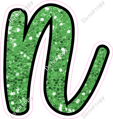 CUL 23.5" Individuals - Lime Green Sparkle n