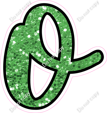 CUL 23.5" Individuals - Lime Green Sparkle o