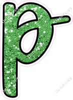 CUL 23.5" Individuals - Lime Green Sparkle p