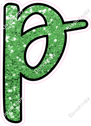 CUL 23.5" Individuals - Lime Green Sparkle p