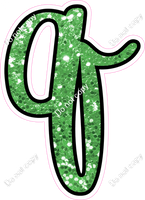 CUL 23.5" Individuals - Lime Green Sparkle q