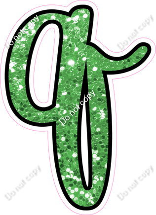 CUL 23.5" Individuals - Lime Green Sparkle q