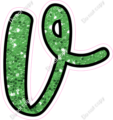 CUL 23.5" Individuals - Lime Green Sparkle v