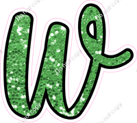 CUL 23.5" Individuals - Lime Green Sparkle w