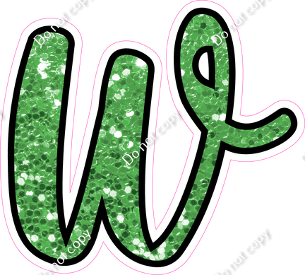 CUL 23.5" Individuals - Lime Green Sparkle w