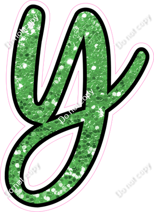 CUL 23.5" Individuals - Lime Green Sparkle y