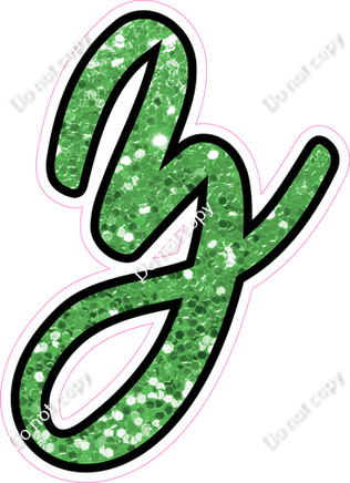 CUL 23.5" Individuals - Lime Green Sparkle z