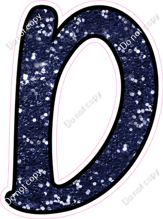 CUL 23.5" Individuals - Navy Blue Sparkle D