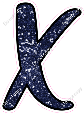 CUL 23.5" Individuals - Navy Blue Sparkle X