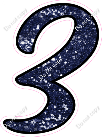 CUL 23.5" Individuals - Navy Blue Sparkle 3