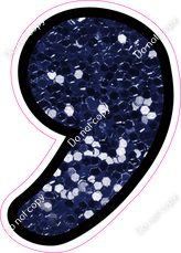 CUL 23.5" Individuals - Navy Blue Sparkle Apostrophe