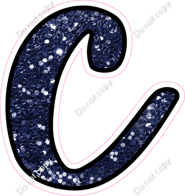 CUL 23.5" Individuals - Navy Blue Sparkle c