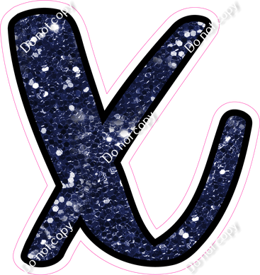 CUL 23.5" Individuals - Navy Blue Sparkle x