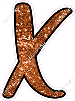 CUL 23.5" Individuals - Orange Sparkle X