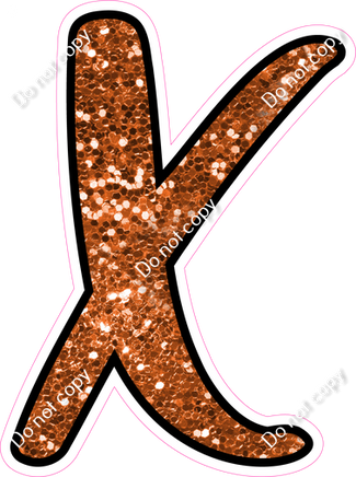 CUL 23.5" Individuals - Orange Sparkle X