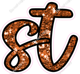 CUL 23.5" Individuals - Orange Sparkle ST