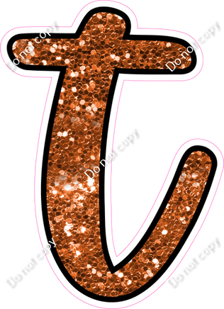 CUL 23.5" Individuals - Orange Sparkle t