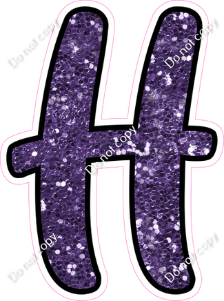 CUL 23.5" Individuals - Purple Sparkle H