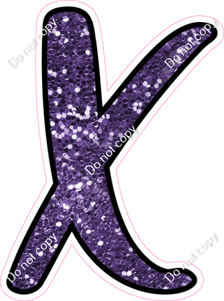 CUL 23.5" Individuals - Purple Sparkle X